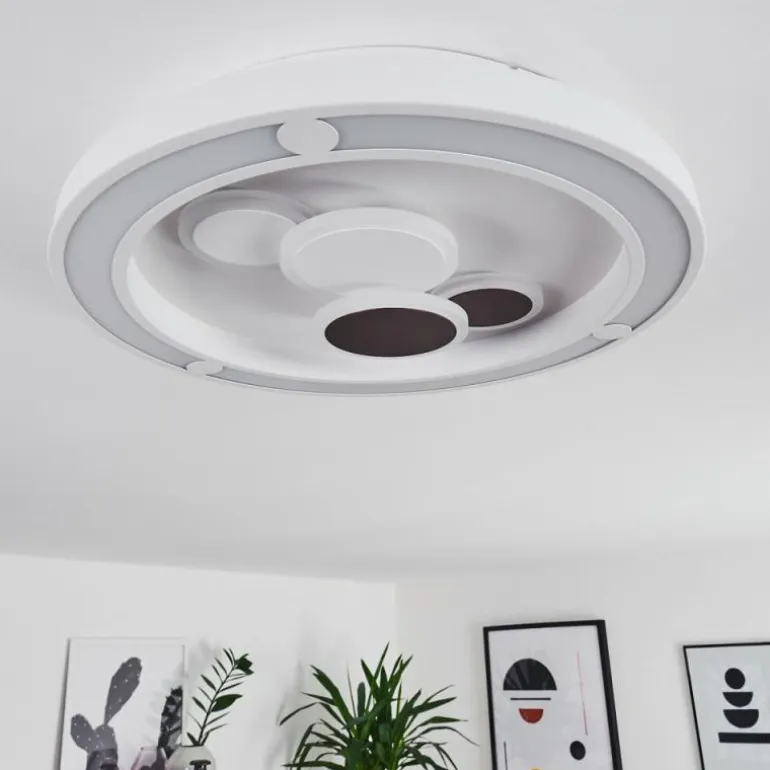 Plafonnier Fitili LED Blanc, 1 lumière, Télécommandes