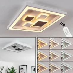 Plafonnier Fitili LED Blanc, 1 lumière, Télécommandes