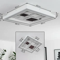 Plafonnier Fitili LED Blanc, 1 lumière, Télécommandes
