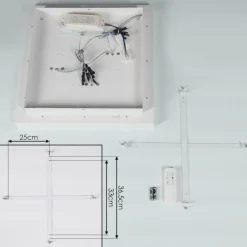 Plafonnier Fitili LED Blanc, 1 lumière, Télécommandes