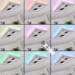 Plafonnier Fitili LED Noir, Blanc, 1 lumière, Télécommandes, Changeur de couleurs