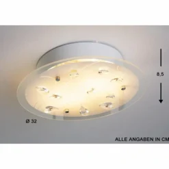 Plafonnier 2flg. Blanc, 2 lumières