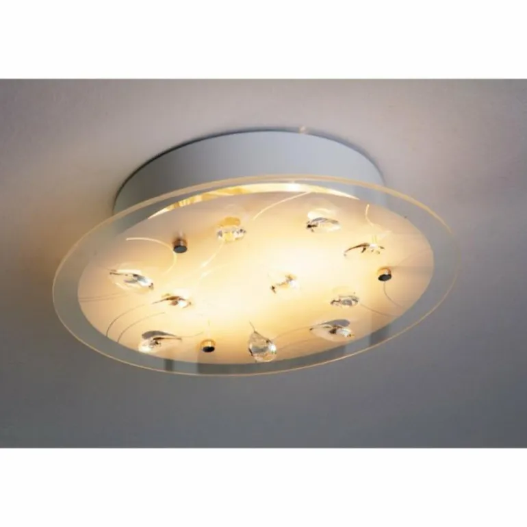 Plafonnier 2flg. Blanc, 2 lumières