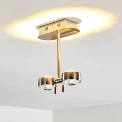 Plafonnier Florenz LED Nickel mat, 2 lumières