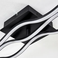 Plafonnier Flow LED Noir, 2 lumières
