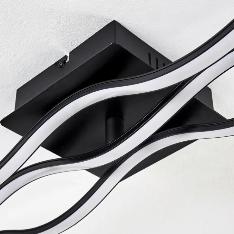 Plafonnier Flow LED Noir, 2 lumières