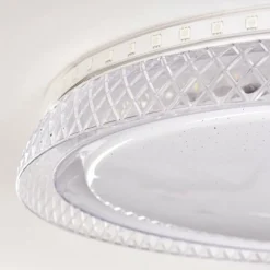 Plafonnier Fondaco LED Blanc, 1 lumière, Télécommandes, Changeur de couleurs