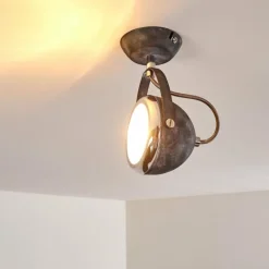 Plafonnier Foverup Chrome, Gris, 1 lumière