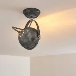 Plafonnier Foverup Chrome, Gris, 1 lumière