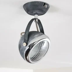 Plafonnier Foverup Chrome, Gris, 1 lumière
