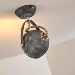 Plafonnier Foverup Chrome, Gris, 1 lumière
