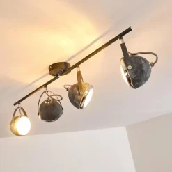 Plafonnier Foverup Chrome, Gris, 4 lumières