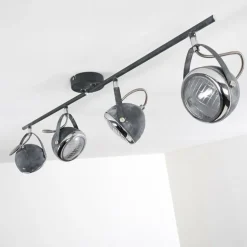 Plafonnier Foverup Chrome, Gris, 4 lumières