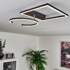 Plafonnier Frederick LED Noir, Blanc, 1 lumière