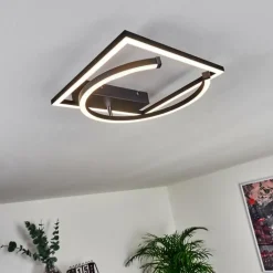 Plafonnier Frederick LED Noir, Blanc, 1 lumière