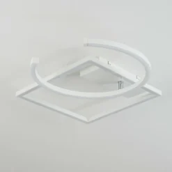 Plafonnier Frederick LED Chrome, Blanc, 1 lumière
