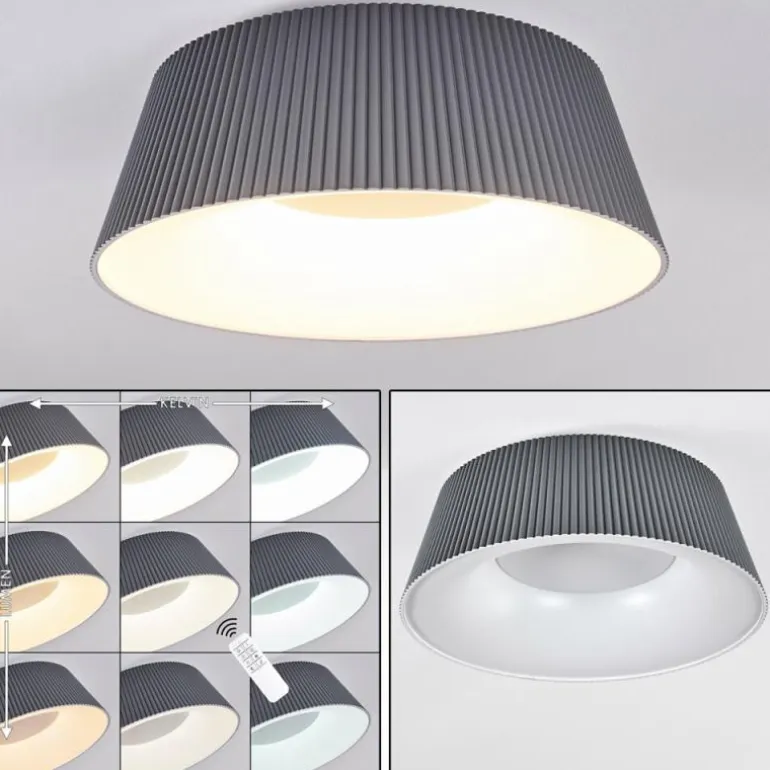 Plafonnier Fremont LED Gris, 1 lumière