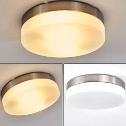 Plafonnier Fresno Nickel mat, 2 lumières