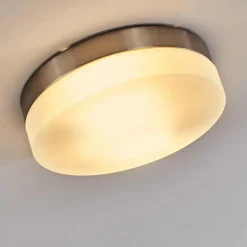Plafonnier Fresno Nickel mat, 2 lumières