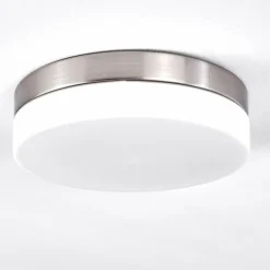 Plafonnier Fresno Nickel mat, 2 lumières