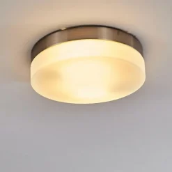 Plafonnier Fresno Nickel mat, 2 lumières