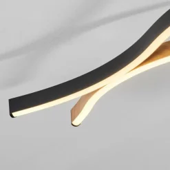 Plafonnier Fuliola LED Noir, 1 lumière