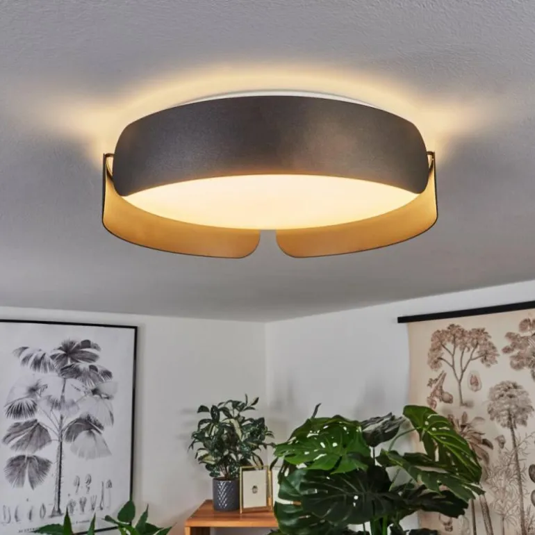 Plafonnier Fuscado LED Noir, 1 lumière
