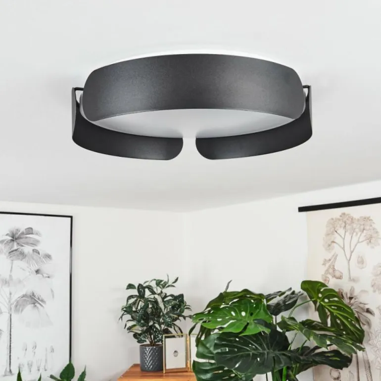 Plafonnier Fuscado LED Noir, 1 lumière