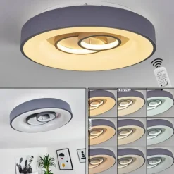 Plafonnier Gabbiana LED Gris, Blanc, 1 lumière, Télécommandes