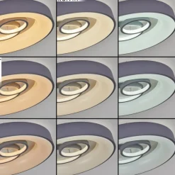 Plafonnier Gabbiana LED Gris, Blanc, 1 lumière, Télécommandes