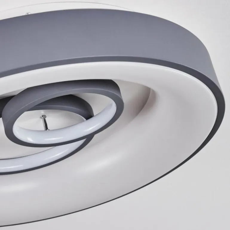 Plafonnier Gabbiana LED Gris, Blanc, 1 lumière, Télécommandes