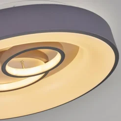 Plafonnier Gabbiana LED Gris, Blanc, 1 lumière, Télécommandes