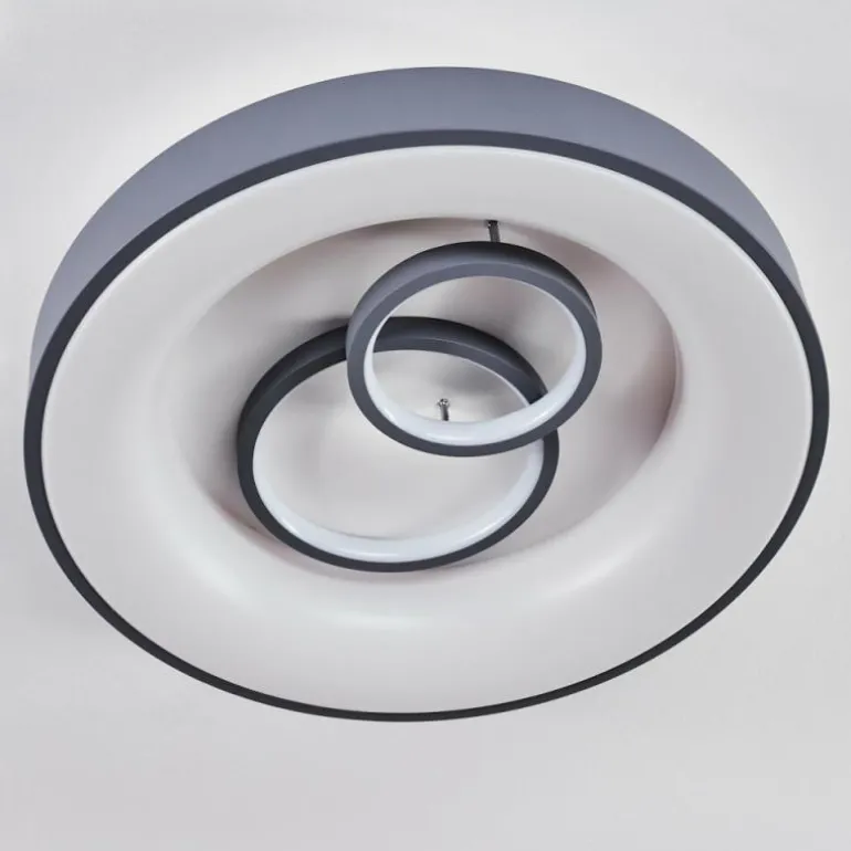 Plafonnier Gabbiana LED Gris, Blanc, 1 lumière, Télécommandes