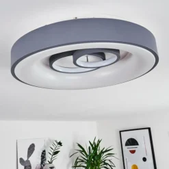 Plafonnier Gabbiana LED Gris, Blanc, 1 lumière, Télécommandes