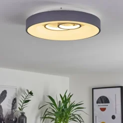 Plafonnier Gabbiana LED Gris, Blanc, 1 lumière, Télécommandes