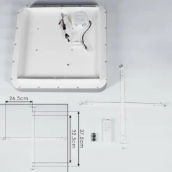 Plafonnier Gabbiana LED Gris, Blanc, 1 lumière, Télécommandes