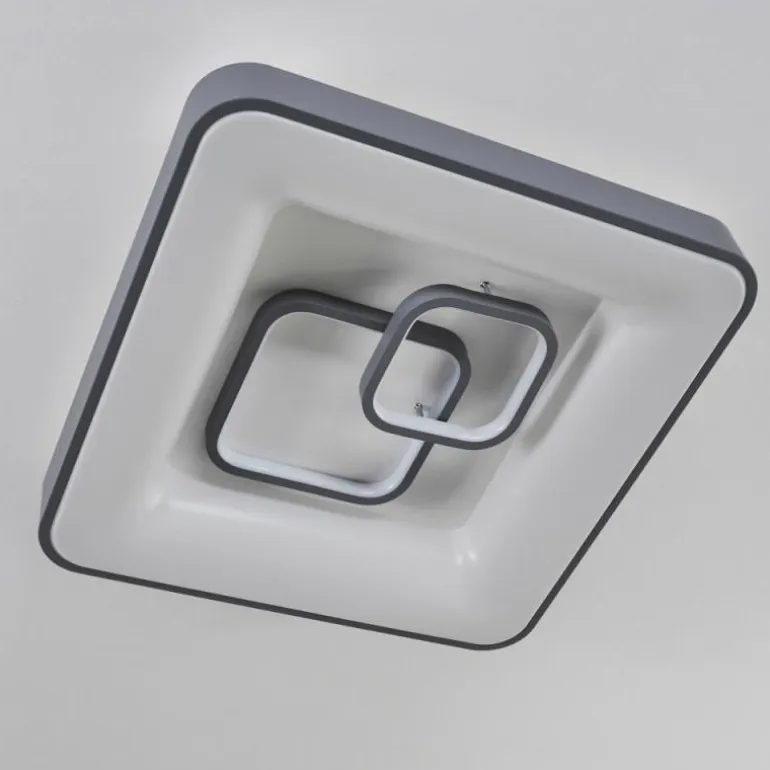 Plafonnier Gabbiana LED Gris, Blanc, 1 lumière, Télécommandes