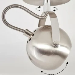 Plafonnier Gadmen Chrome, Nickel mat, 1 lumière