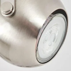 Plafonnier Gadmen Chrome, Nickel mat, 1 lumière