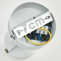 Plafonnier Gadmen Chrome, Blanc, 1 lumière