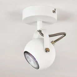 Plafonnier Gadmen Chrome, Blanc, 1 lumière