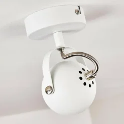 Plafonnier Gadmen Chrome, Blanc, 1 lumière
