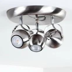 Plafonnier Gadmen Nickel mat, 3 lumières