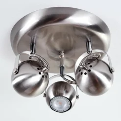 Plafonnier Gadmen Nickel mat, 3 lumières