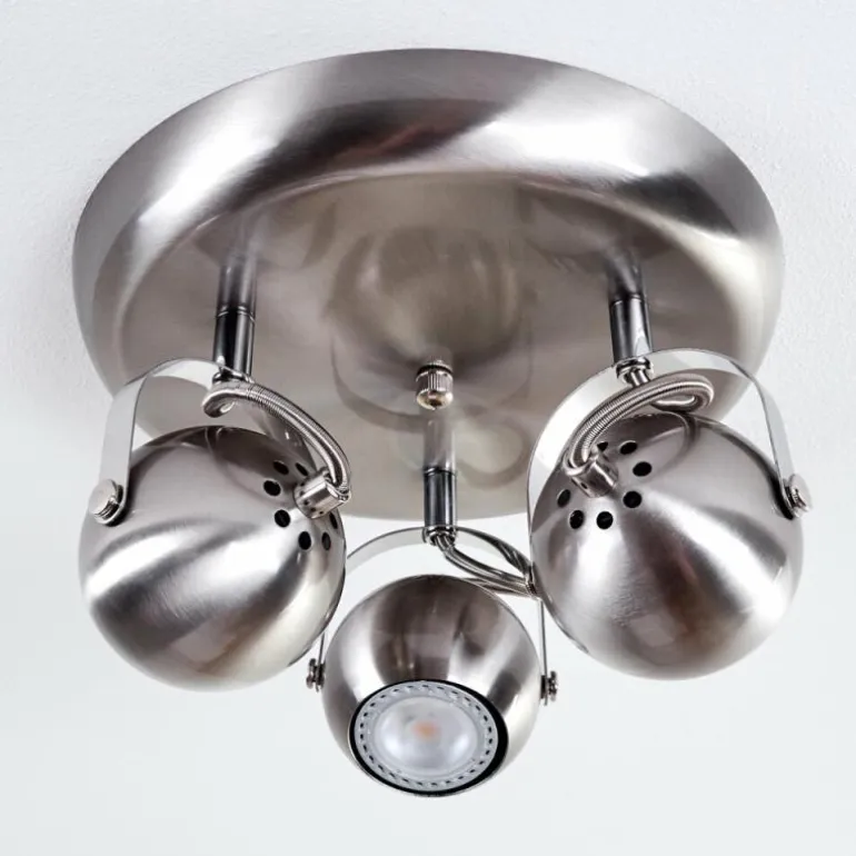 Plafonnier Gadmen Nickel mat, 3 lumières