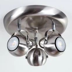 Plafonnier Gadmen Nickel mat, 3 lumières