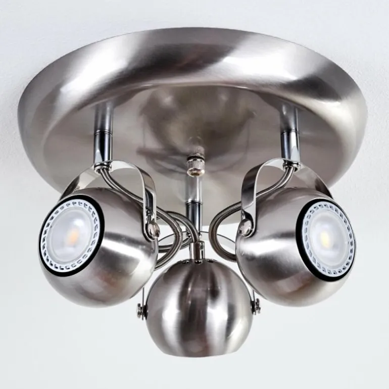 Plafonnier Gadmen Nickel mat, 3 lumières