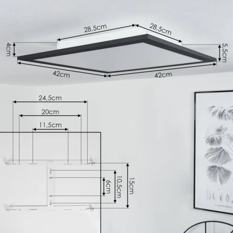 Plafonnier Gailingen LED Blanc, 1 lumière