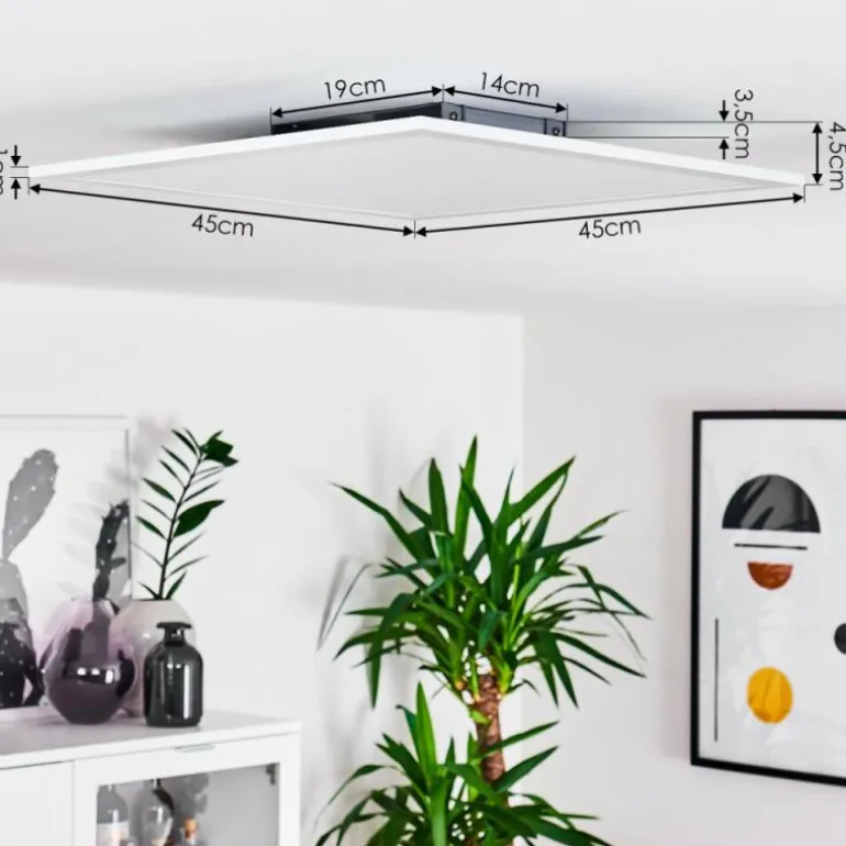 Plafonnier Gallitos LED Blanc, 1 lumière, Télécommandes, Changeur de couleurs