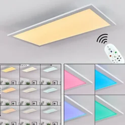 Plafonnier Gallitos LED Blanc, 1 lumière, Télécommandes, Changeur de couleurs